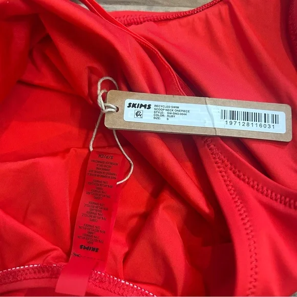 Recycled Swim Scoop Neck One Piece - Ruby - Skims - Picture 5 of 5